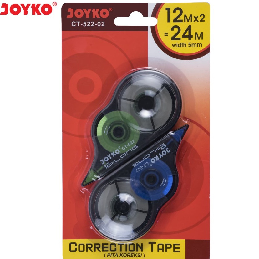

TERBARU Joyko CT-522-02 Correction Tape Pita Koreksi 1 Set 2 Pcs