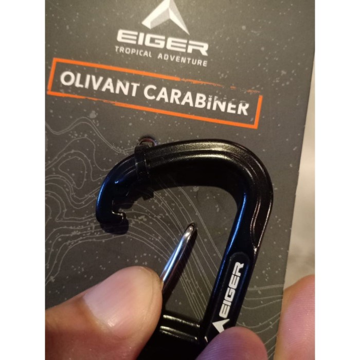 Terlaris Eiger Gantungan Original Kunci Olivant Carabiner - Black