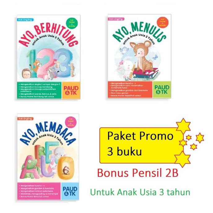 

Sale Paket Buku Aktivitas Anak Usia 3 Tahun Ayo Membaca Menulis Berhitung Termurah