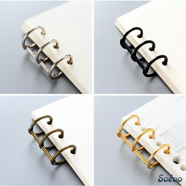 

Trending 3Hole Ring Binder Loose Metal Clip Movable Open Desk Calendar Book Rings Leaf Binder