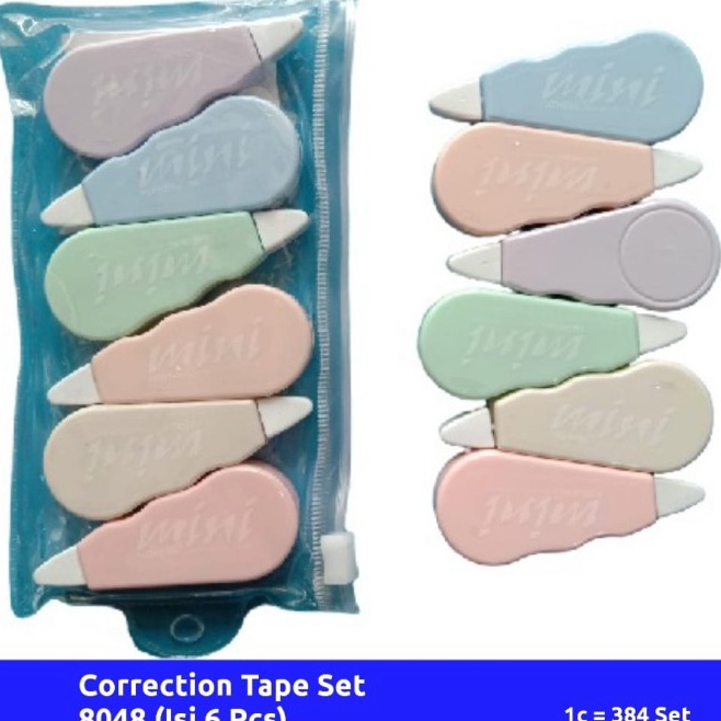 

Dijual Murah Correction Tape 8048 Pastel (Isi 6 Pcs) E77 ✯