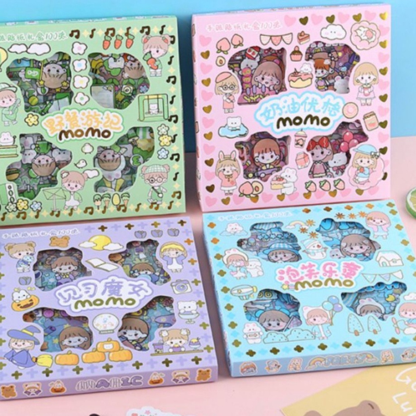 

ﾐ XC 91042 Stiker Momo x BTS 100 pcs Stiker Motif Korea Lucu Anti Air Stiker Waterproof isi 100 STAR