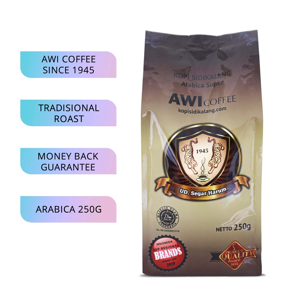 

SALE TERBAIK Awi Kopi Sidikalang Arabica Super 250Gr Bubuk | Coffee | Powder | Kopi Tradisional Medan