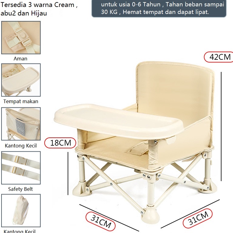 HARGA SPESIAL. Kursi Makan Bayi Portable Kursi Makan Bayi Lipat Kursi Makan Bayi