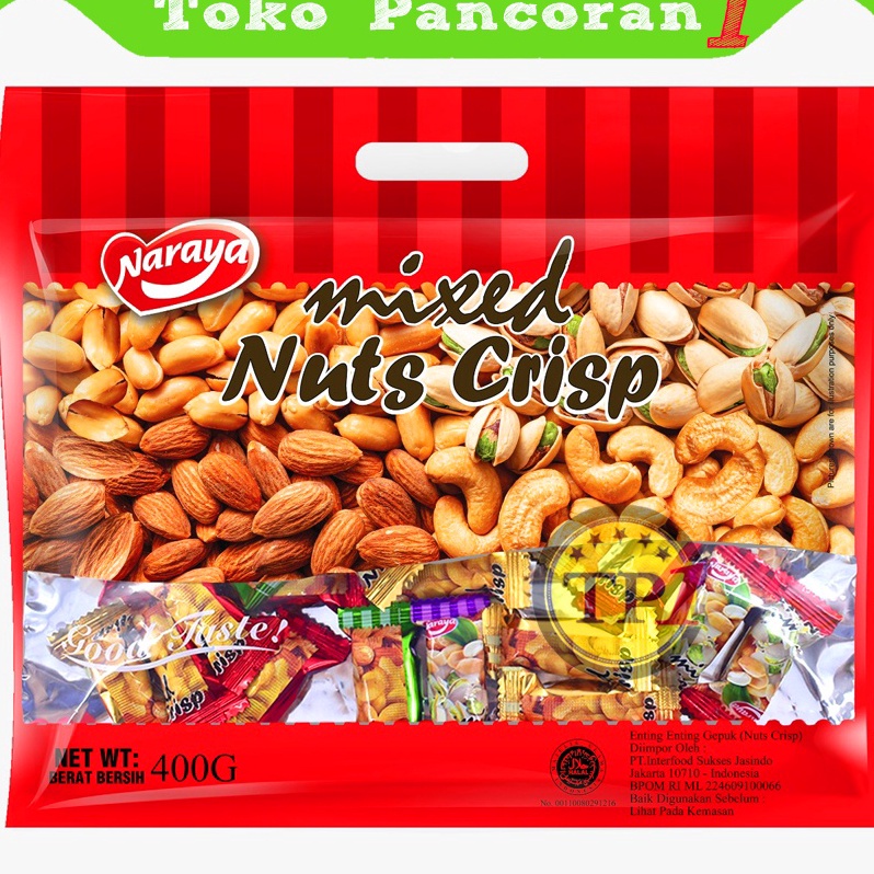 

❊Ready➱ CE9OB NARAYA MIXED NUTS CRISP Permen MIX NUT Mede Almonds Pistachio 400g Y93 Paling Popular