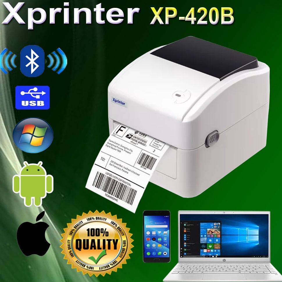 PALING DICARI PRINTER BLUETOOTH XPRINTER THERMAL XP-420B BLUETOOTH PRINTER TERMAL LEBEL LABEL BARCOD