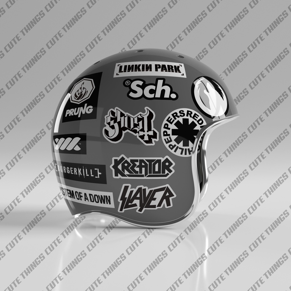 ➟Sale✥ JZL99 stiker pack spesial series black white untuk hp laptop helm tumbler motor brand band hype Y39 Baru