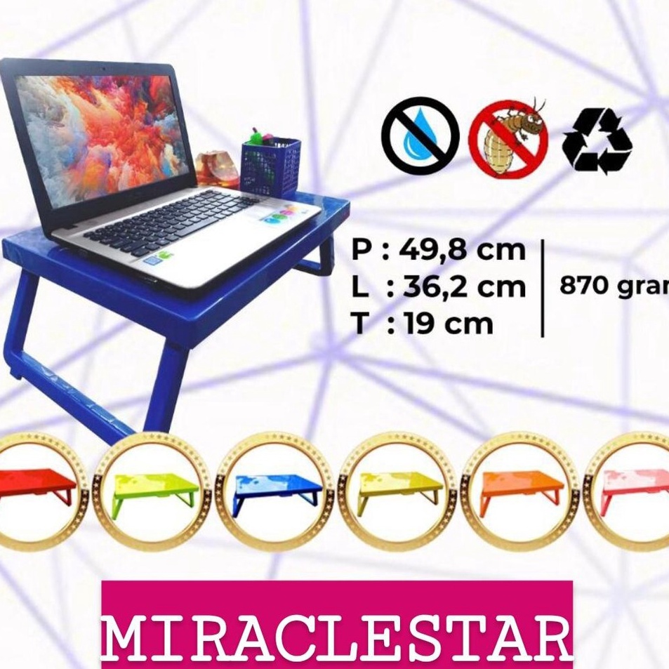 ・ hm Kingdom Meja Lipat Belajar Anak Lesehan Makan Ngaji Lap Desk Plastik s Terlaris Terlaku..