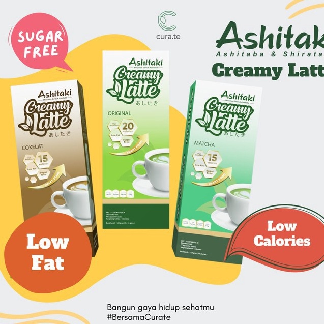 

TPDH4976㊜ ASHITAKI CREAMY LATTE MINUMAN DIET RENDAH KALORI | MINUMAN BUBUK ANTIOKSIDAN STEVIA ㊙