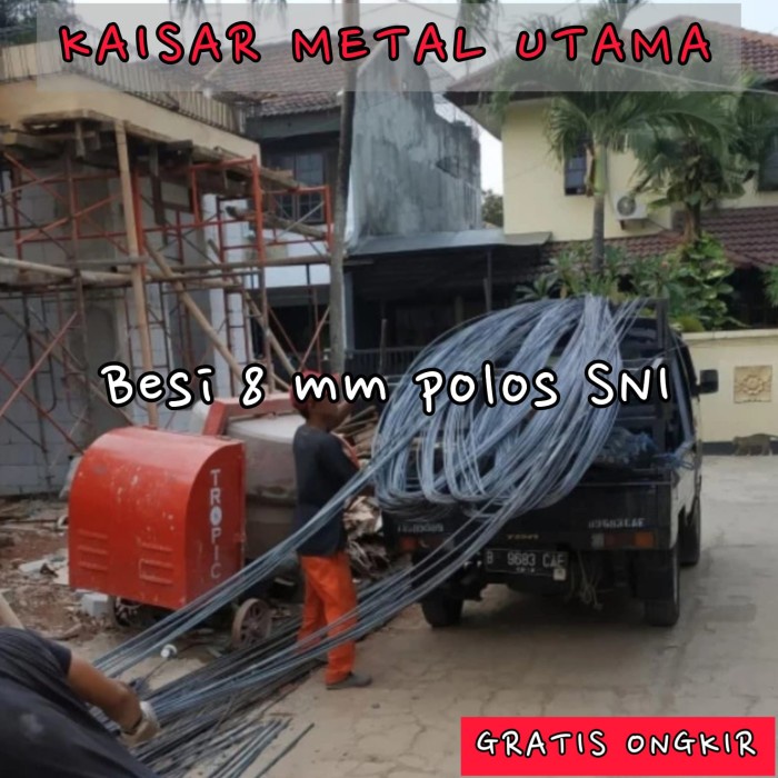 Besi Beton 8 mm polos full SNI