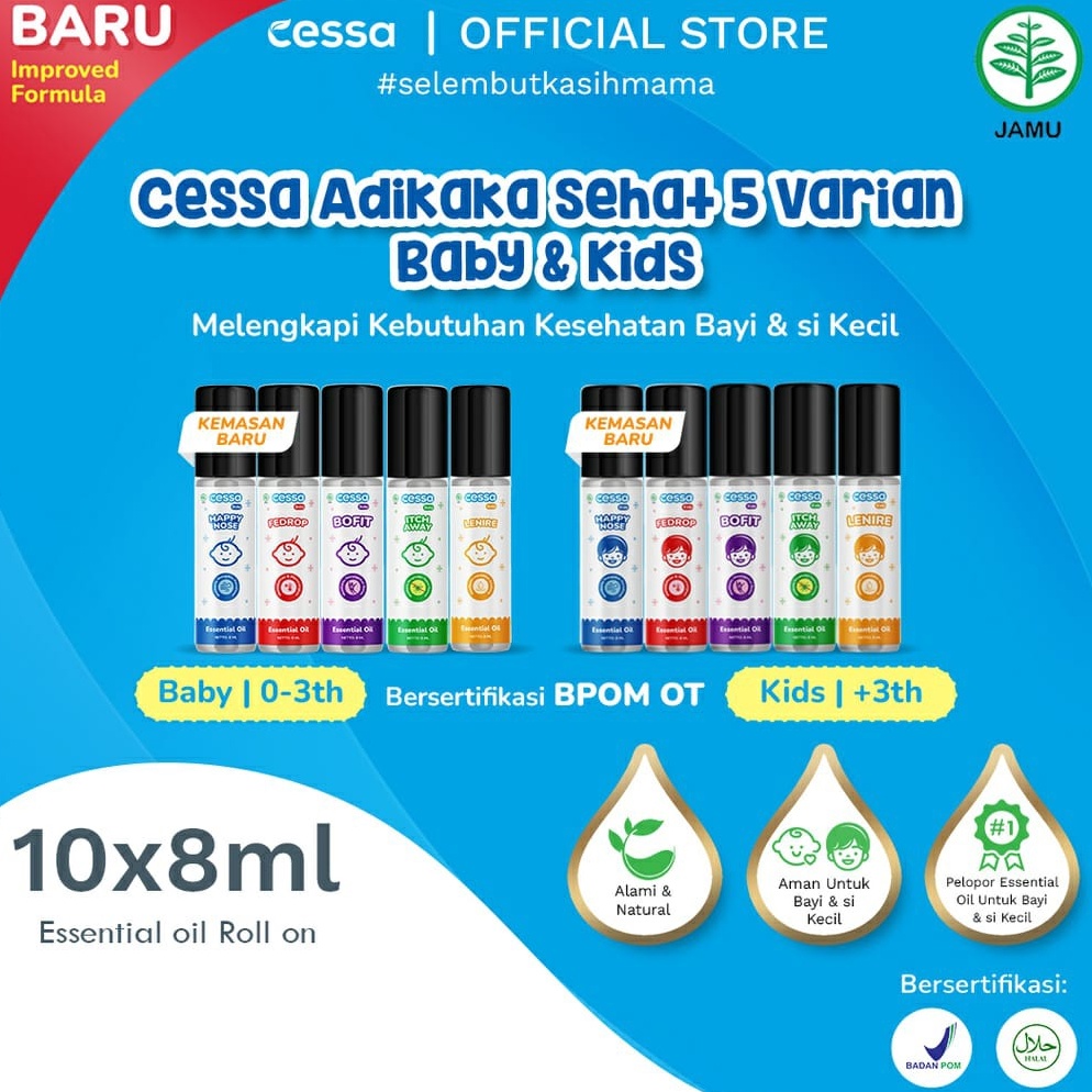 Idj8J3v Cessa Baby Natural Essential Oil cesa bayi / Herbal bayi / obat flu bayi / obat batuk Bayi O