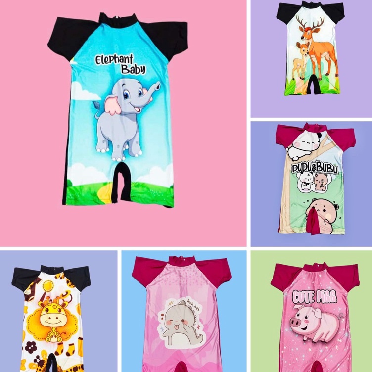 ➯Kirim Sekarang✻➥ 8PBCK Baju Renang Anak Karakter Lucu Gemoy Terbaru T97 Model Terkini
