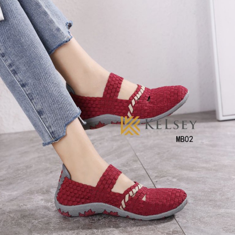 CHEKOUT. Kelsey Sepatu Rajut Wanita / Sepatu Rajut Flat Women  MB02