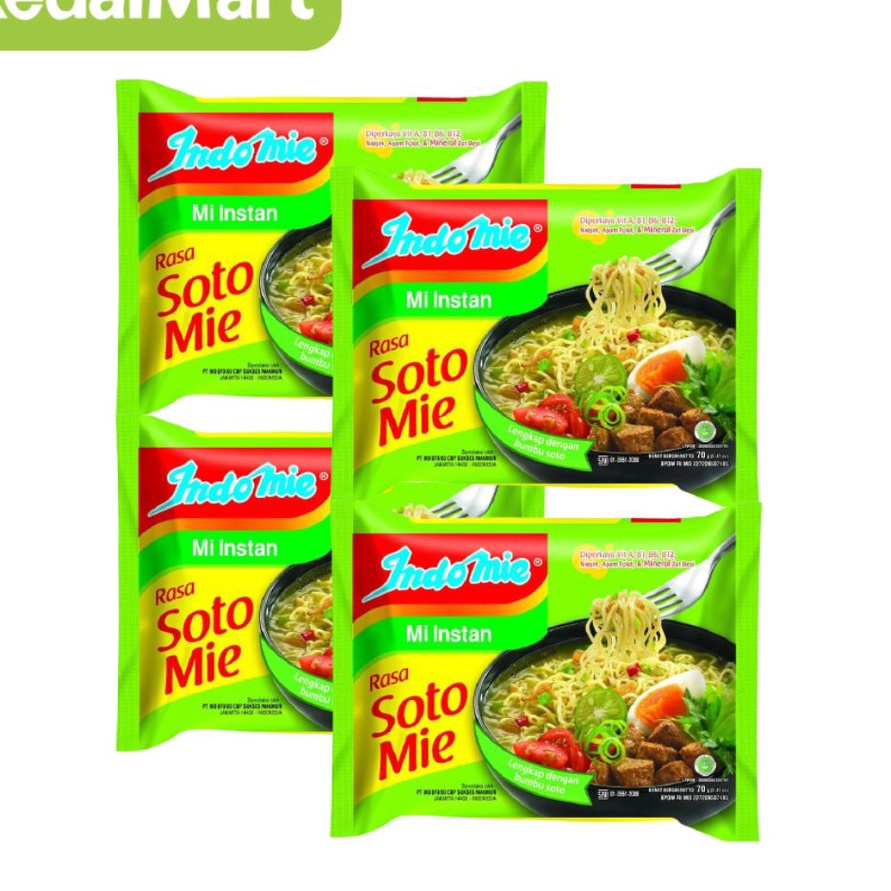 

YZMG2239㊡ Paket Bundling Indomie Mie Instant Rasa Soto Pcs Isi 4 ㍿