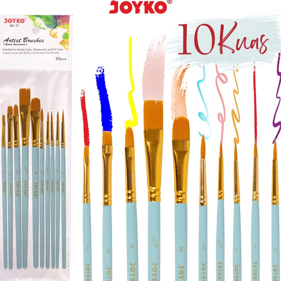 

✥Best Product✿➤ 6FDKP Brush Kuas Cat Air Lukis Acrylic Joyko BR-17 E79 ✴Terbatas