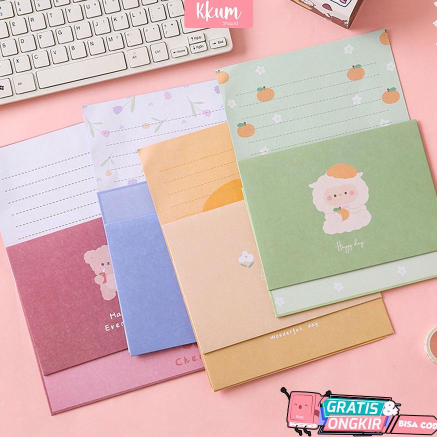 

Termurah 6 Pcs Surat Kertas Set Letter Greeting/ Set Amplop Motif Lucu/ Kartu Ucapan Ulang Tahun Birthday Cute