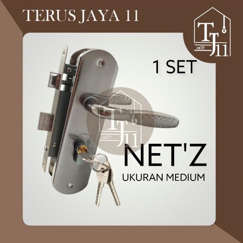 Trending Kunci Pintu Tanggung Netz / Kunci Pintu Sedang Netz + Silinder Stainless / Kunci Pintu Komp