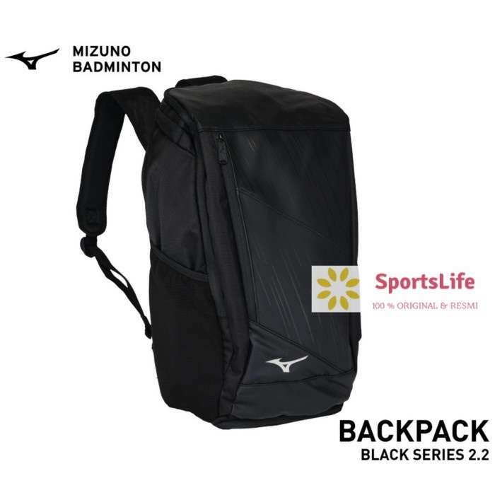 Terlaris Tas Ransel Badminton Mizuno Black Series 2.2 Original