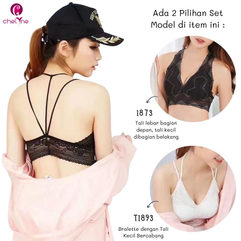Chelyne SET Bralette Full Lace T1893 / 1873 Stelan Atasan Full Brukat (Inner/Top/Outer)
