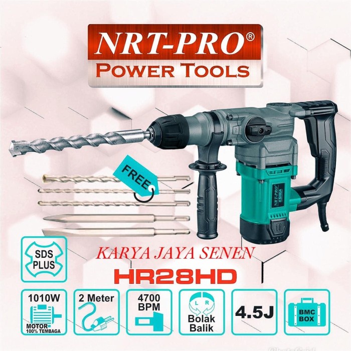 Nrt Pro Hammer Drill Nrt-Pro Hr 28Hd Set / Mesin Bor Bobok Beton
