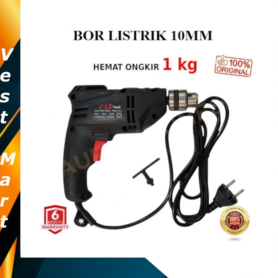 Stok Terbaru.. Mesin Bor Listrik Murah JLD Tools 10mm Power Full Mesin Bor 380watt