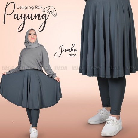 ➫➻❀✺ LEGGING ROK PAYUNG DEWASA JUMBO Celana Leging Wanita Ukuran Besar Olahraga Senam Joging Fitnes 