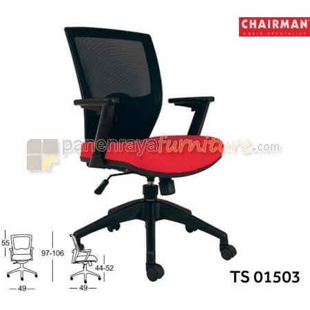 Kursi Kantor TS01503 Chairman Envio Hydrolic, Synchro, Adjustable Armrest, Lumbar Support Chair