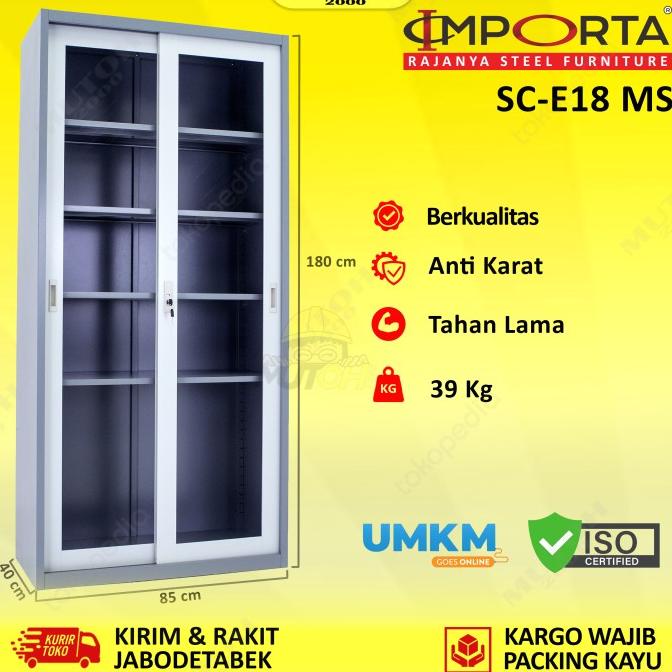 

Best Sales Importa Sc-E18 Bt/Ms Lemari Arsip Besi Pintu Sliding Kaca Terbaik