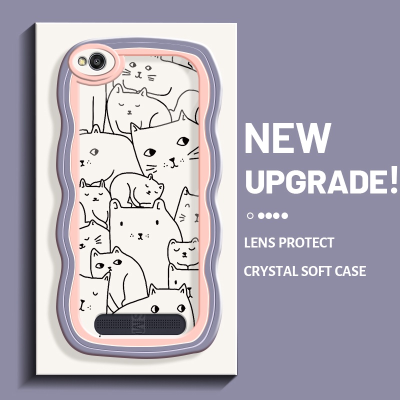 Casing Ponsel untuk Xiaomi Redmi 4X 5A 6A 5 Plus 6 7 Case sarung HP wadah Telepon anti guncangan Sof