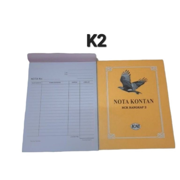 

SFG78 10 nota 2rangkap 2ply kecil K2 bon KNI Harga Oo