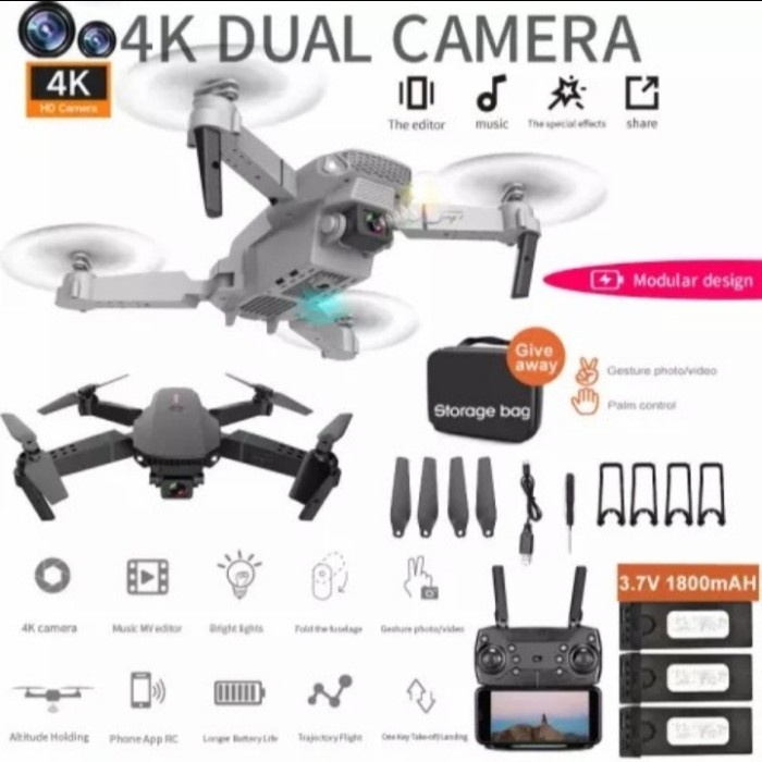 DRONE E88 PRO KAMERA ORIGINAL