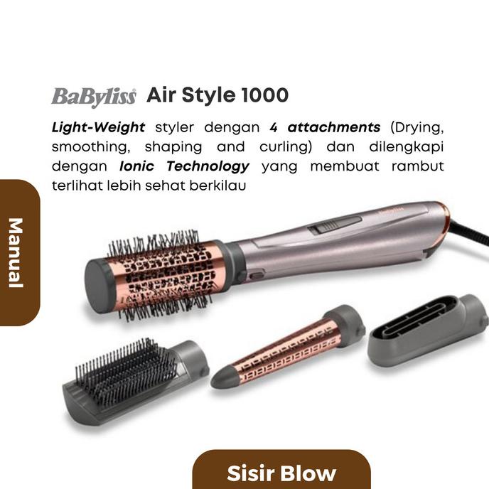 Babyliss Air Style 1000W |Hot Air Styler 2136U| Pengering Rambut