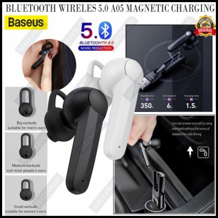 Terlaris Bluetooth Wireless Handsfree Baseus 5.0 A05 Magnetic Charging Original