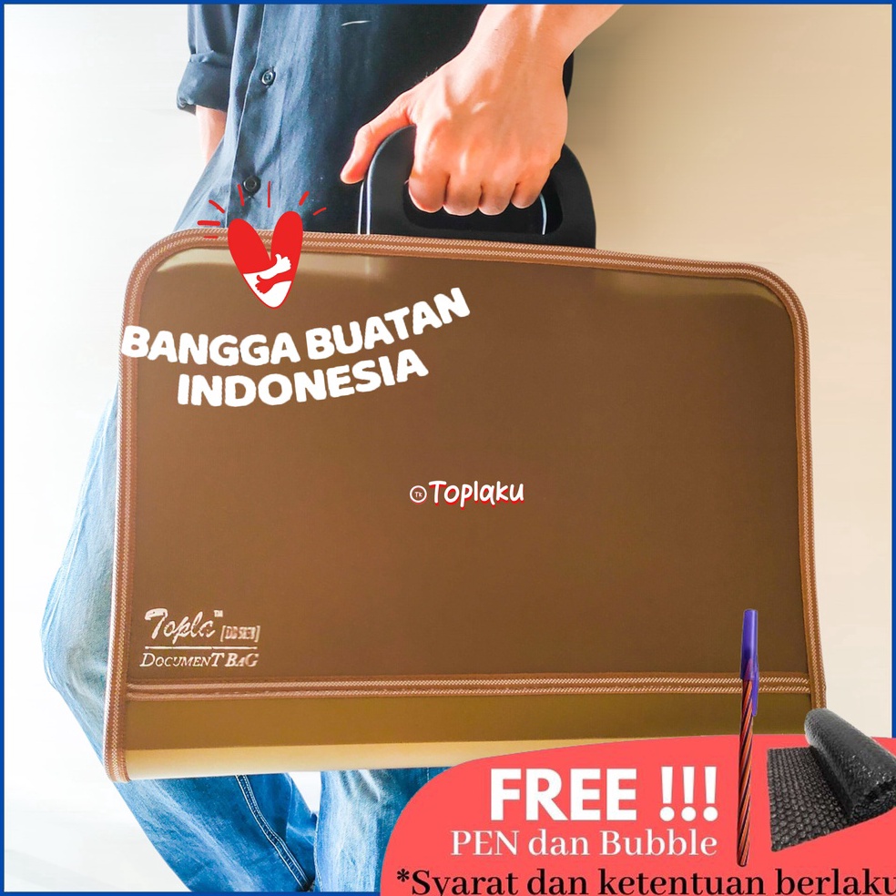 Hot Sale.. TOPLA Tas Berkas Dokumen Besar 14 15.6 Inch Anti Air File Document Bag Tenteng Jinjing Pe