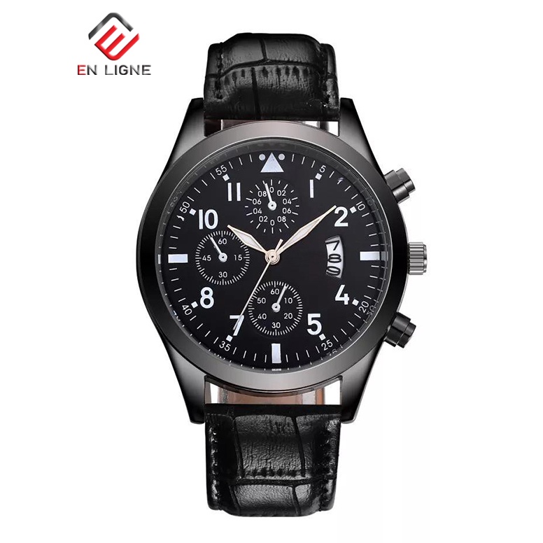 Langsung Kirim.. EN LIGNE - Jam Tangan Kasual Pria EL8210KLT - Jam Tanggal Pria Tanggal - Jam Tangan