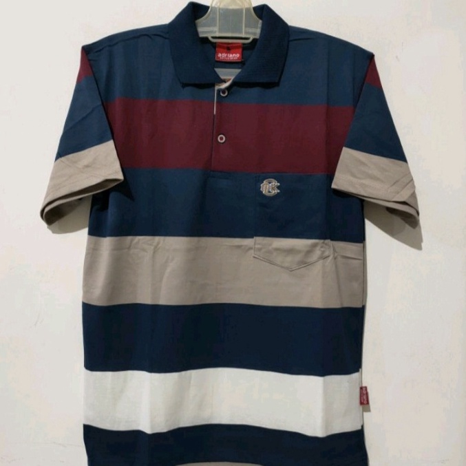 Laris Promo Kaos Kerah Pria/Kaos Berkerah Salur Pria / kaos kerah salur bapak bapak / kaos kerah sal