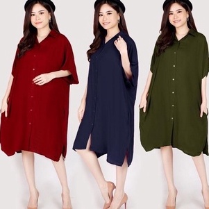 Diskon BAJU KEMEJA ATASAN WANITA JUMBO LD 130cm OVERSIZE BIG SIZE 5105 XXL XXXL BAJU IBU HAMIL MENYU