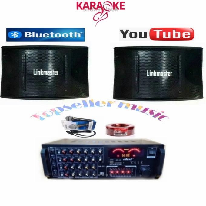Harga Spesial Grosir Paket Sound Karaoke Linkmaster 10 Inch Amplifier Dat313 Garansi