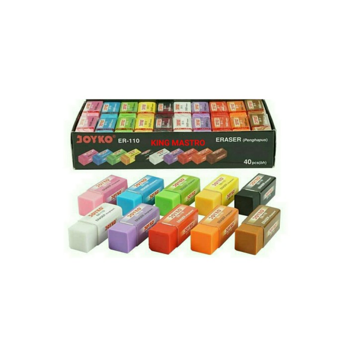 

Aurealia Joyko Eraser Er - 110 (Penghapus Kecil Warna Warni) 1 Pax Isi 40 Pcs