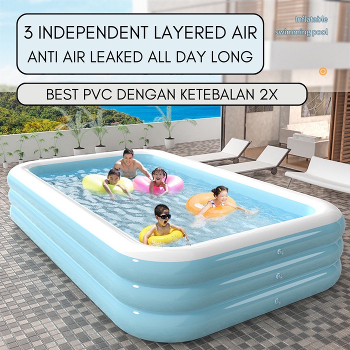 Kolam Renang Karet Anak/Dewasa Jumbo Kolam Pompa Tiup Inflatable Pool