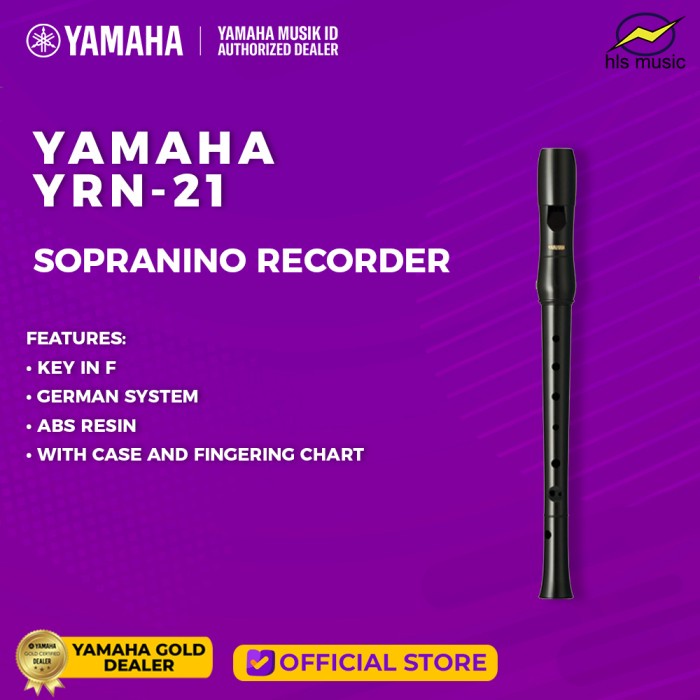 Terlaris Yamaha Yrn21 / Yrn-21 Sopranino Recorder
