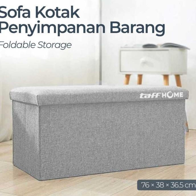 Extra Besar Storage Stool Sofa Lipat Box Container Kotak Penyimpanan