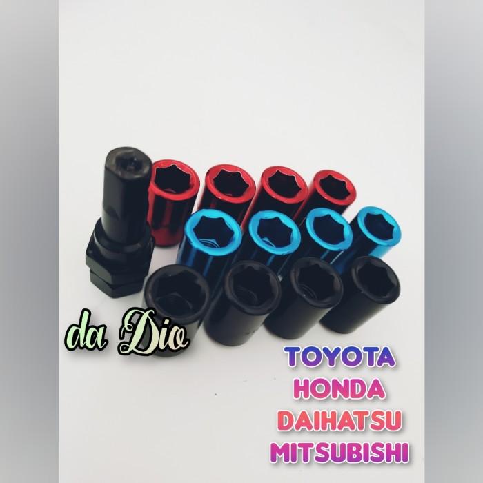 Lugnut Mur Baut Velg Ban Mobil Racing Drat 1.5Mm Include Kunci L