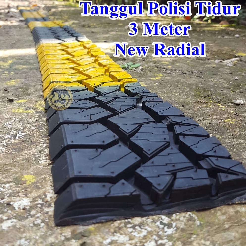 Terbaru.. Polisi Tidur Tanggul Jalan Speed Bump - pembatas parkir dari karet ban radial baru -awet d