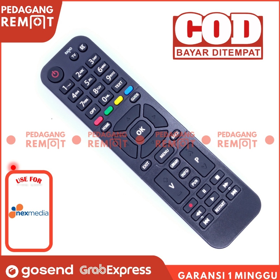 Best Product Remote STB Nexmedia DVB T2 / Remot Receiver Parabola Set Top Box Nexmedia K-Vision K110
