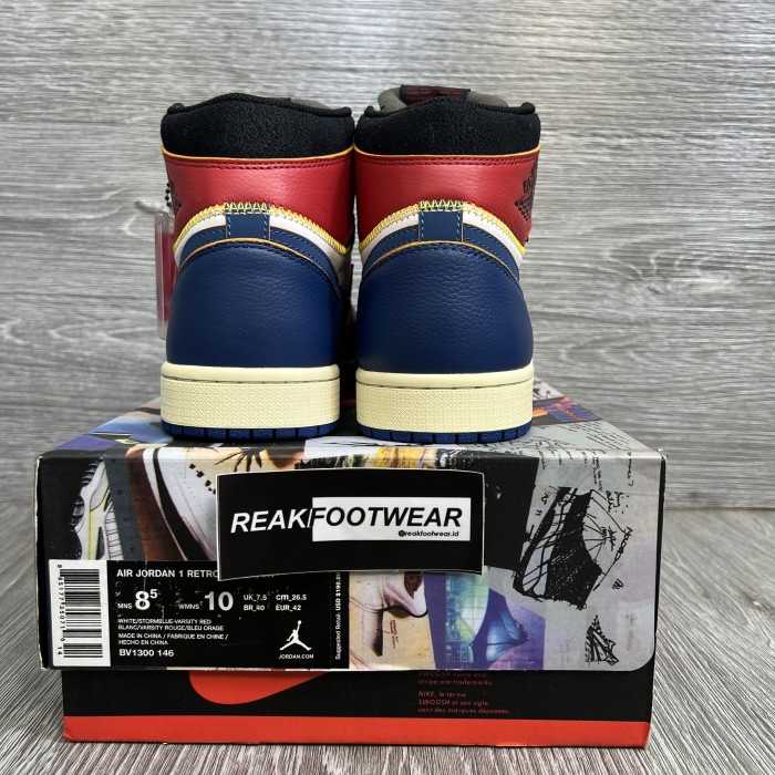 Nike Air Jordan 1 Retro High Union Los Angeles Bluetoe Bv1300-146 Bnib