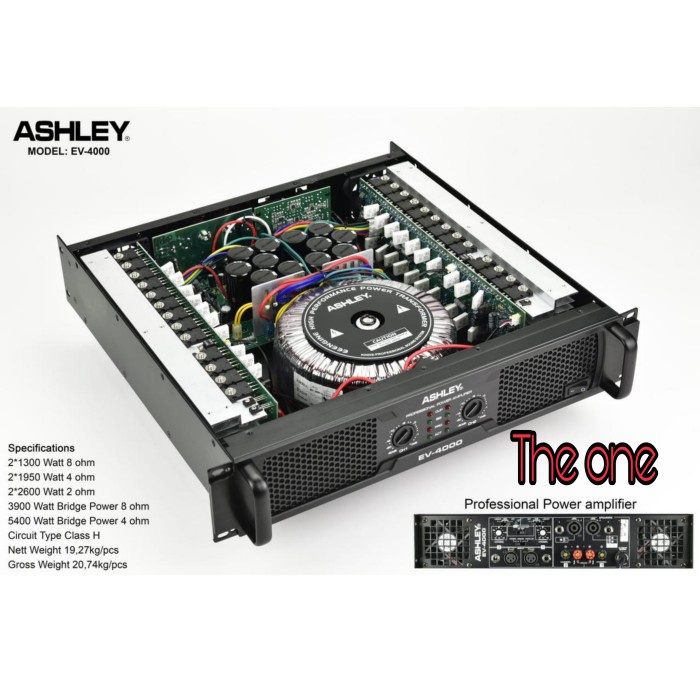 POWER AMPLIFIER ASHLEY EV4000 EV 4000 ORIGINAL