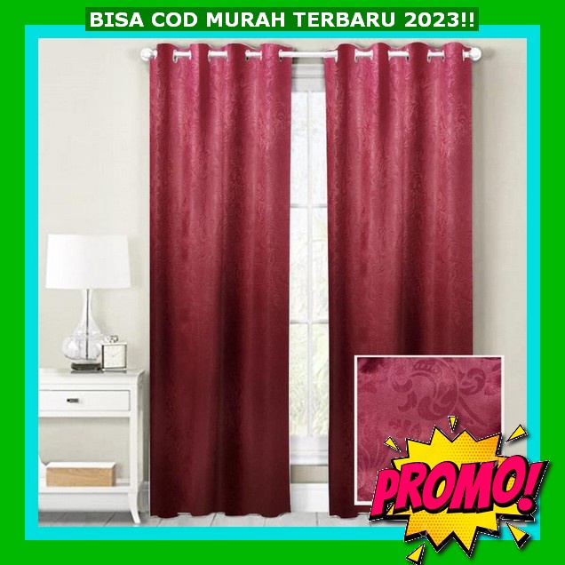 Gorden Jendela 1 2 3 Meter Hordeng Jendala Aesthetic Hprden Motif Grden Polosan Tirai Jendels Horden