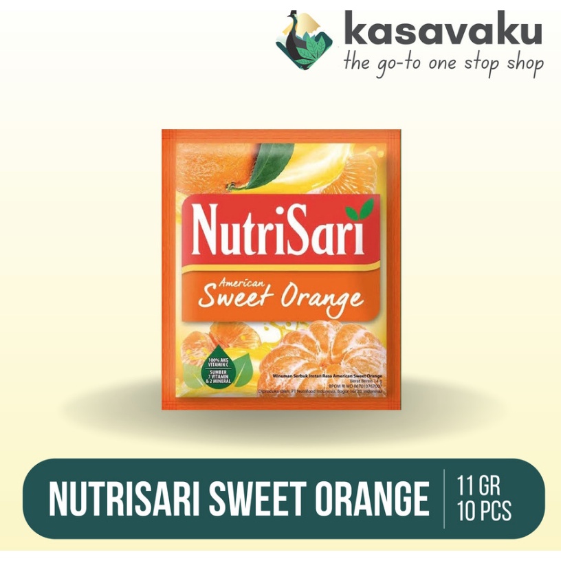 

NutriSari Aneka Rasa 11gr x 10Pcs (1 Renceng) Nutri Sari Sweet Orange