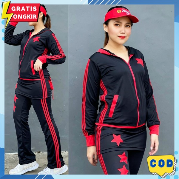 Setrlan Gym Cewek Cantik Bsju Dan Celana Pakean Olah Raga Setelab Fitness Ibuibu Bju Gim Murah Buju 